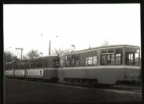Fotografie P. Boehm, Ansicht Duisburg, Strassenbahn - Triebwagen Nr. 2339 bei Obermarxloh