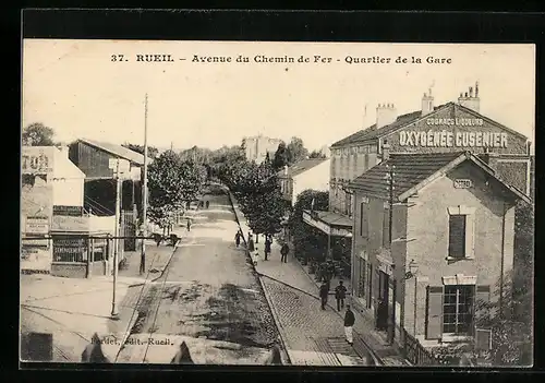 AK Rueil, Avenue du Chemin de Fer, Quartier de la Gare