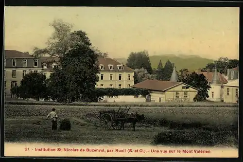 AK Rueil, Institution St-Nicolas de Buzenval, Une vue sur le Mont Valérien