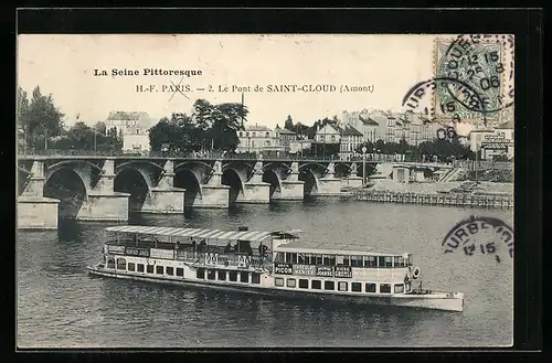 AK Saint-Cloud, La Seine Pittoresque, Le Pont de Saint-Cloud