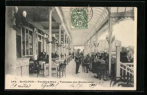 AK St-Cloud, Pavillon Bleu, Terrasse des Hortensias