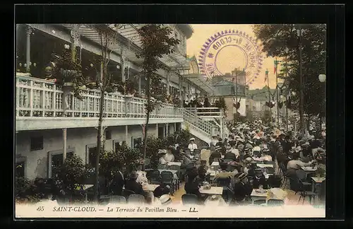 AK Saint-Cloud, La Terrasse du Pavillon Bleu