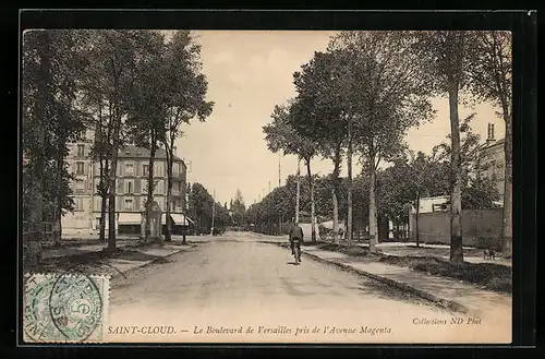 AK Saint-Cloud, Le Boulevard de Versailles pris de l`Avenue Magenta