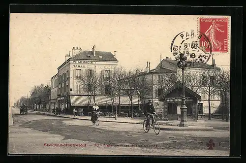 AK St-Cloud-Montretout, Place Magenta et Rue Gounod
