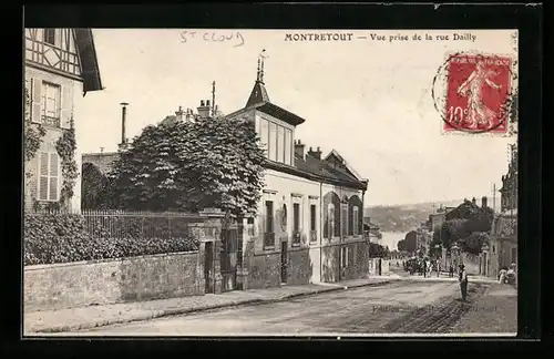 AK Montretout, Vue prise de la rue Dailly