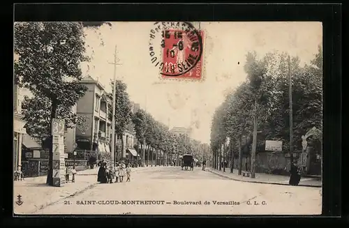 AK Saint-Cloud-Montretout, Boulevard de Versailles