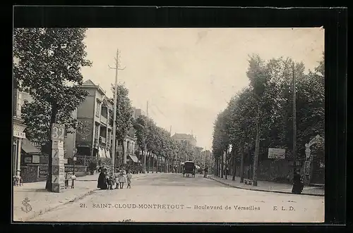 AK Saint-Cloud-Montretout, Boulevard de Versailles