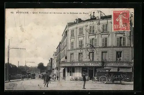 AK Puteaux, Quai National et l`Avenue de la Defense de Paris