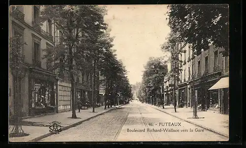 AK Puteaux, Boulevard Richard-Wallace vers la Gare