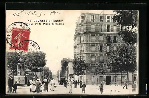 AK Levallois-Perret, Rue et la Place Cromeille