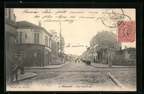 AK Malakoff, Rue Gambetta