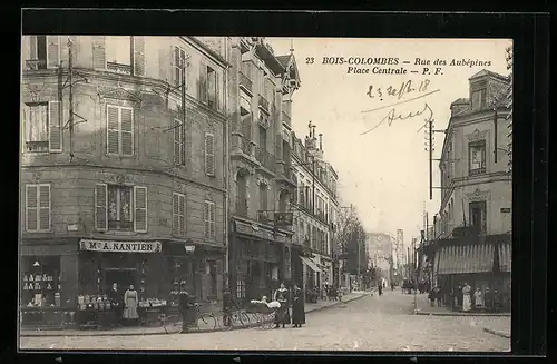 AK Bois-Colombes, Rue des Aubépines, Place Centrale