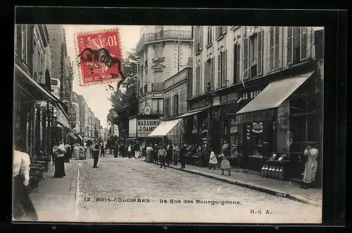 AK Bois-Colombes, La Rue des Bourguignons