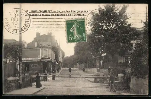 AK Bois-Colombes, La Rue des Bourguignons