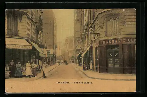 AK Les Vallées, Rue des Vallées, Strassenpartie