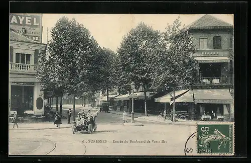 AK Suresnes, Entrée du Boulevard de Versailles