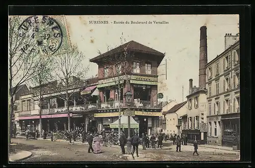 AK Suresnes, Entrée du Boulevard de Versailles