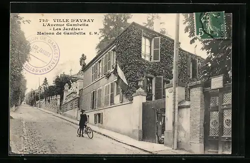 AK Ville D`Avray, L`Avenue Gambetta Les Jardies, Maison Gambetta