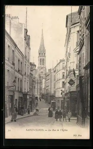 AK Saint-Cloud, Le Rue de l`Eglise