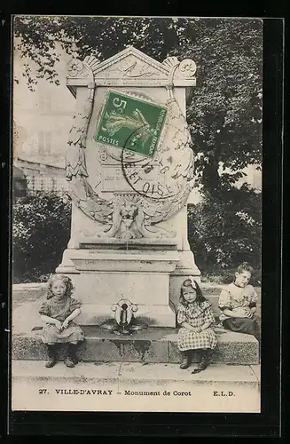 AK Ville-D`Avray, Monument de Corot