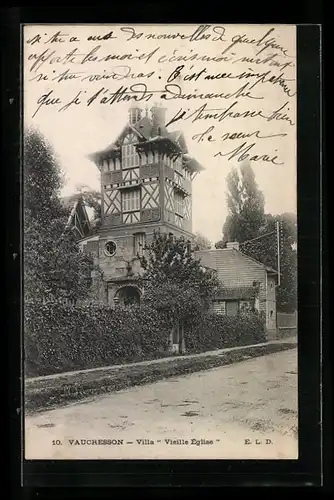 AK Vaucresson, Villa Vieille Eglise, zu Villa umgebaute Kirche