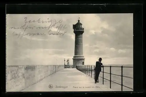 AK Zeebrugge, Vuurtoren op het punteinde van het Zeehoofd, Leuchtturm