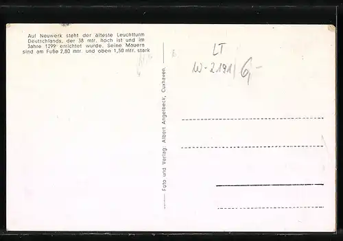 AK Hamburg-Insel Neuwerk, Teilansicht mit Turm