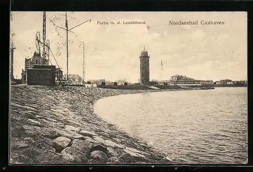 AK Cuxhaven, Partie mit dem Leuchtturm