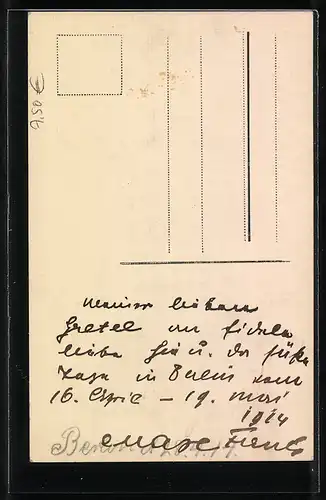 AK Bürgerlicher Herr mit Hut, Scherenschnitt