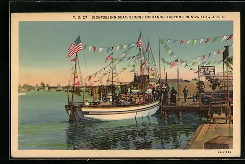 AK Tarpon Springs, FL, Sightseeing boat, Sponge Exchange