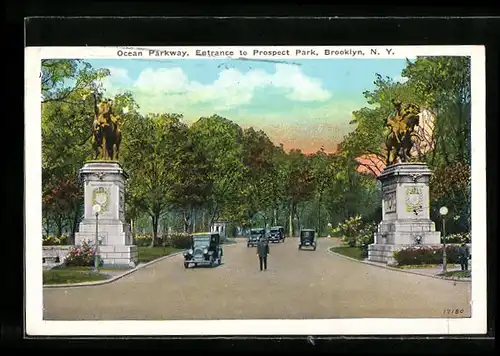 AK New York, NY, Ocean Parkway, Entrance to Prospect Park, Brooklyn