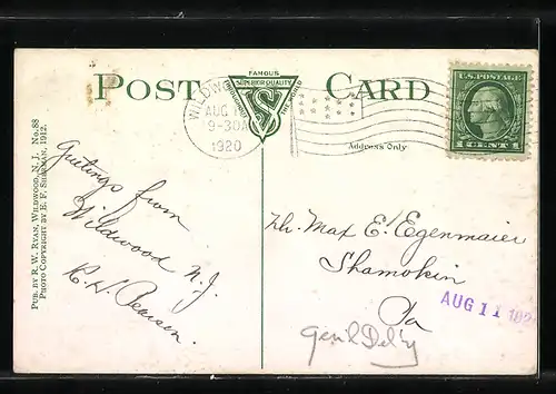 AK Wildwood, NJ, The Boardwalk is like a Grecian Amphitheatre during Bathing-Hour