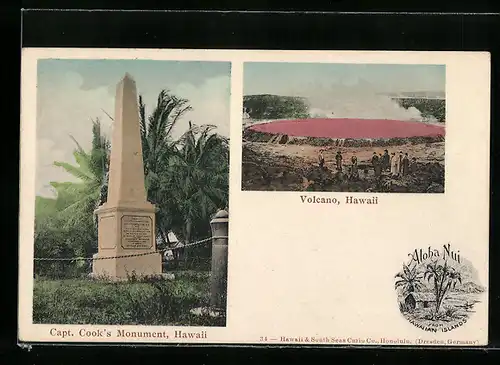 AK Hawaii, HI, Capt. Cook`s Monument, Volcano