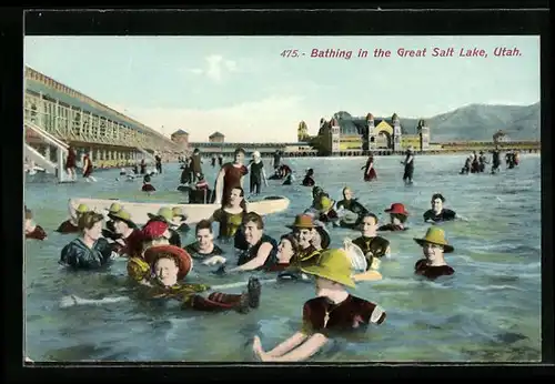 AK Salt Lake City, UT, Bathing in the Great Salt Lake
