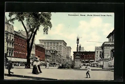 AK Worcester, MA, Main Street from Park