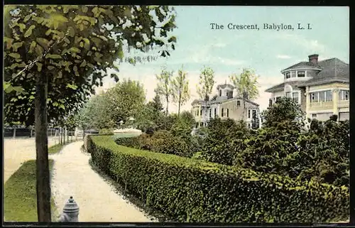 AK Babylon /Long Island, NY, The Crescent