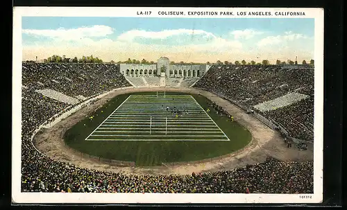 AK Los Angelo, CA, Loiseum Exposition Park, Stadion, Football