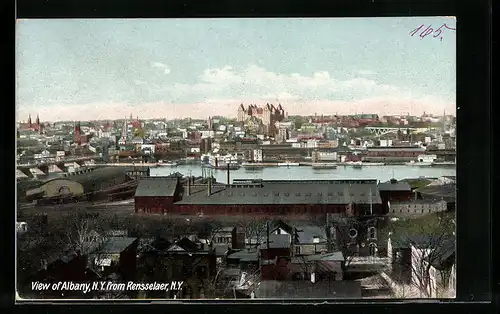 AK Albany, NY, View of Albany from Rensselaer