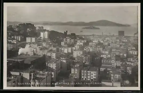AK San Francisco, CA, General View and Alcatraz Island