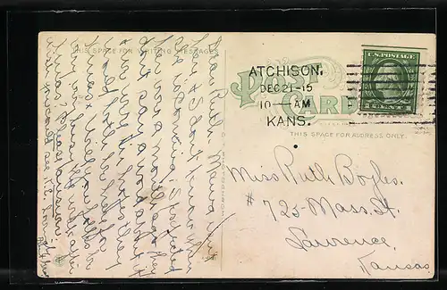 AK Atchison, KS, Commercial Street, looking East