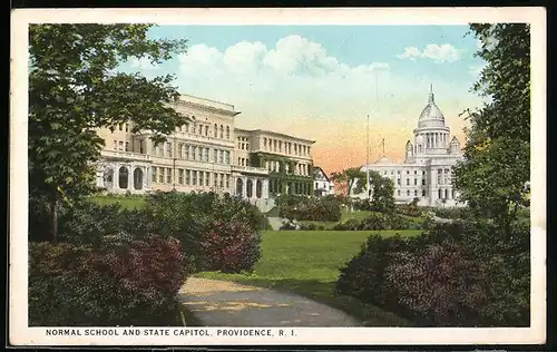 AK Providence, RI, Normal School and State Capitol