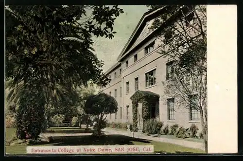 AK San Jose, CA, Entrance to College of Notre Dame