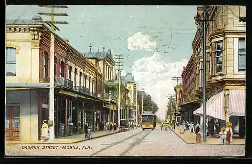 AK Mobile, AL, Dauphin Street, Tramway