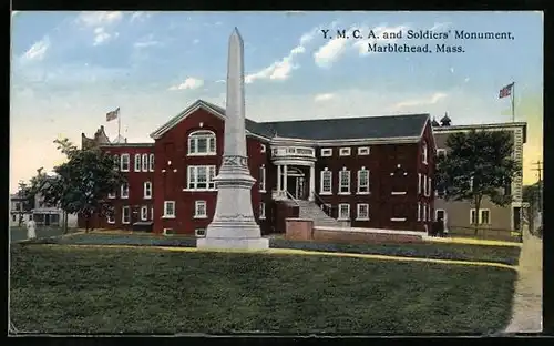 AK Marblehead, MA, YMCA and Soldier`s Monument