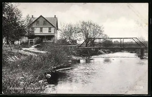 AK Tobyhanna, PA, Tobyhanna Creek and Bridge
