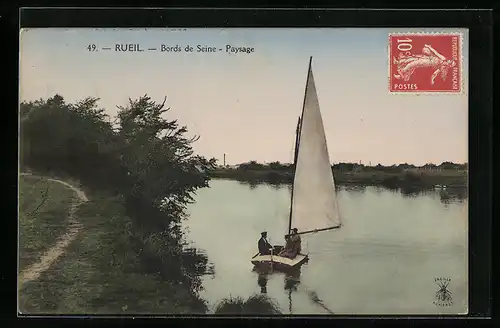 AK Rueil, Bords de Seine, Paysage