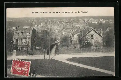 AK Sèvres, Panorama de la Rive gauche et rue de l`Assaut
