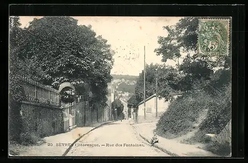 AK Sèvres, Rue des Fontaines, Sèvres Pittoresque