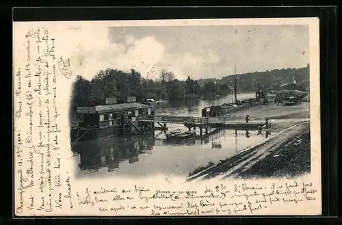 AK Sévres, La Seine, Boots-Anleger