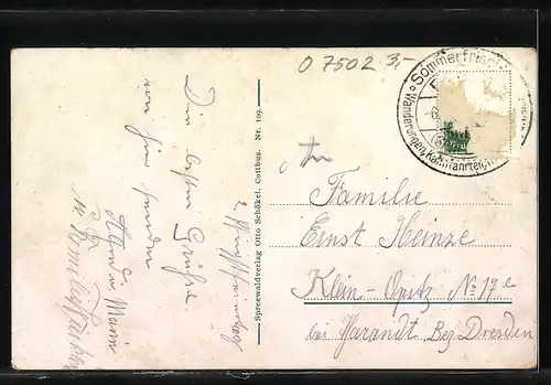 AK Brautfahrt zur Kirche in einem Spreewaldkahn, Spreewälder Tracht